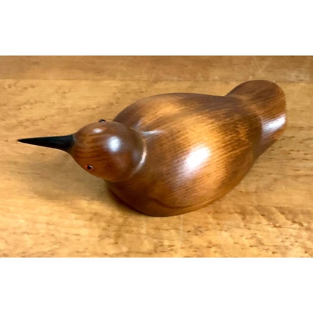 Vintage Carved Wood Bird Sculpture For Sale In West Palm - Image 6 of 12