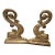 Harvin Brass Dolphin Andirons & Solid Brass Fireplace Fender Rail Virginia Metal For Sale