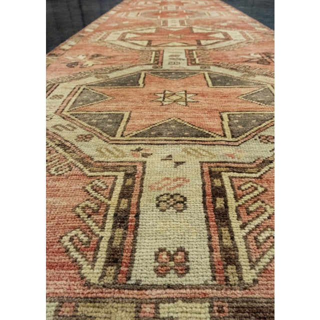 Early 21st Century Turkish Vintage Runner Rug 3'1" x 10' #326 For Sale - Image 5 of 8