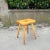 Pine Stool with Concave Seat and Pencil Legs, France, 1970s For Sale - Image 3 of 10