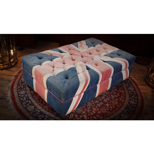 Westminster Buttoned Ottoman by Timothy Oulton Halo, 2010s For Sale - Image 13 of 16