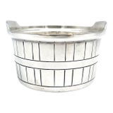1970s Gorham Silver-Plated Bushel Barrel Form Tea Caddy Yc348 – Colonial Revival / Traditional / Americana For Sale