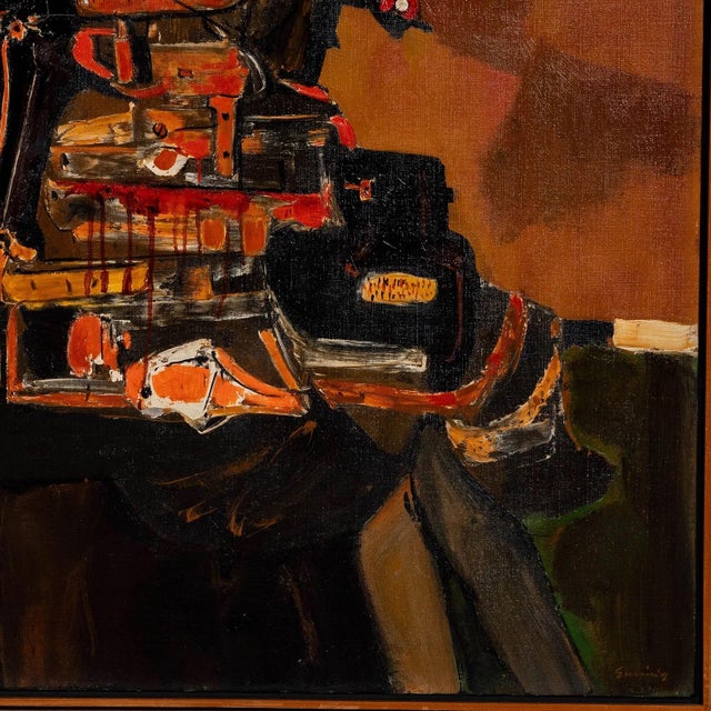 Abstract 1950s 'The Tempest', Large Abstract Oil on Canvas by Edgar Ewing For Sale - Image 3 of 8