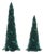 Green Beaded Leaf Pine Tree (Set of 2) For Sale