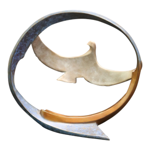 Signed Bill Mack “Icarus” Limited Edition, 348/1200, Dove of Peace, Bronze Sculpture, 1993