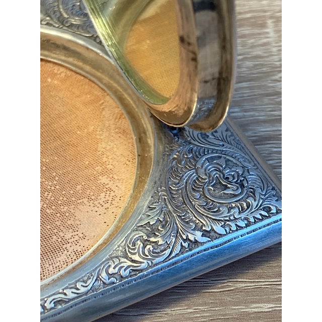 Pocket Powder Compact in Sterling Silver, 1890s For Sale - Image 3 of 13