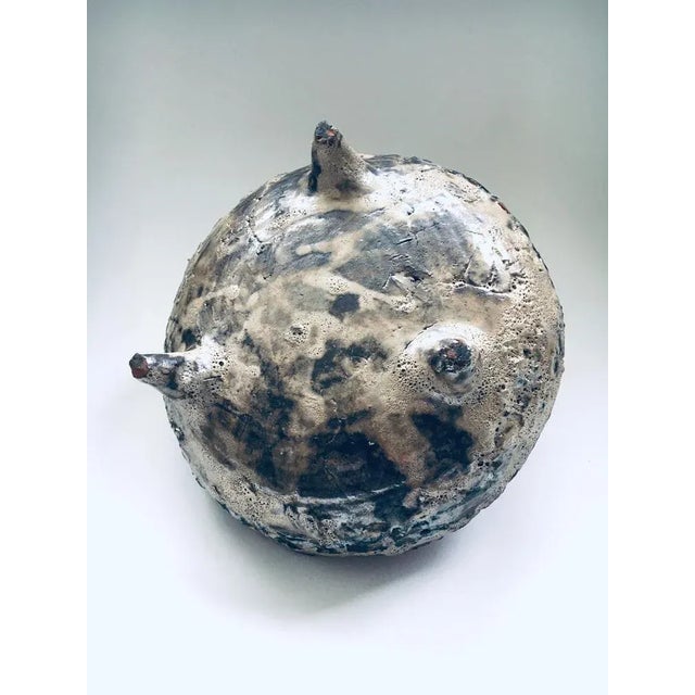 Mid-Century Modern Mid-Century Art Ceramic Mystical Figural Dish, Belgium, 1960s For Sale - Image 3 of 10