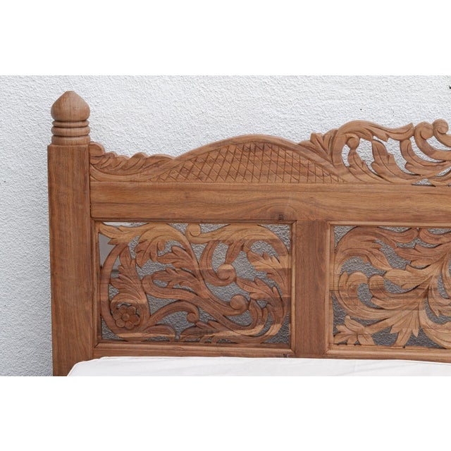 Grand 108" Long Royal Bali Carved Daybed For Sale - Image 10 of 14