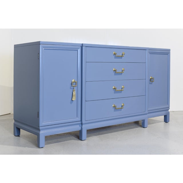 This fabulous 1950s Mahogany Sideboard by Landstrom Furniture sideboard has been newly finished in our studio. Its clean...