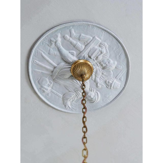 Glass italian chandelier from the 1970s. Smoked blown glass. Modern chandelier in a classicist style. Twelve arms. A...