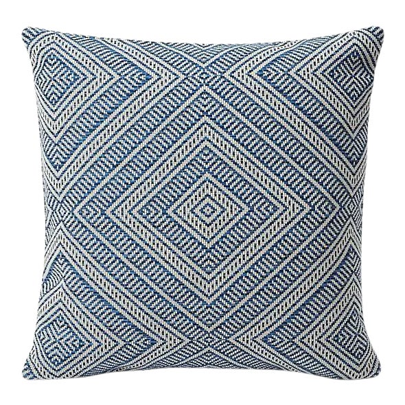 Schumacher Tortola Indoor & Outdoor 20" Pillow in Marine For Sale