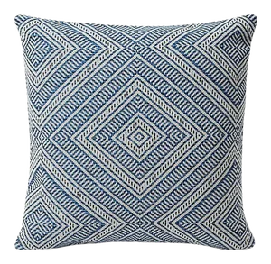 Schumacher Tortola Indoor & Outdoor 20" Pillow in Marine