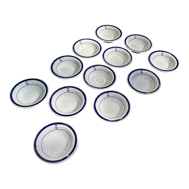 1970s Homer Laughlin China Nautical Augratin Dish Collection- Set of 12 For Sale