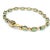 1990s 18k Yellow Gold Colombian Emerald and Diamond Line Bracelet, 7.5 Inches For Sale - Image 9 of 10