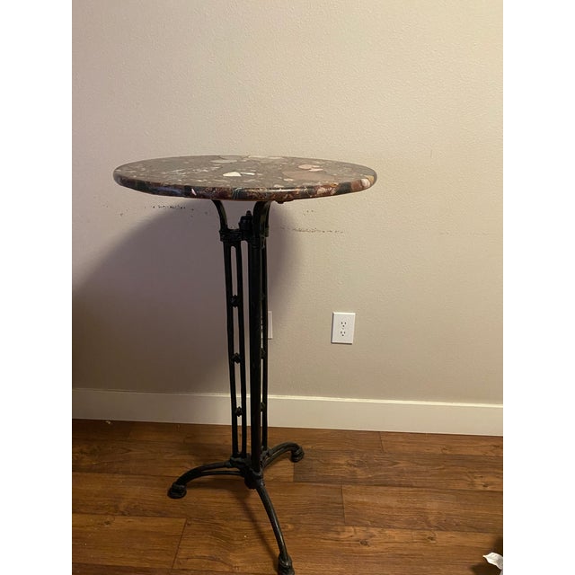 1950s Onyx Round Bar Table For Sale - Image 4 of 4
