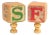 Alphabet Block Lamp Finials - a Pair For Sale
