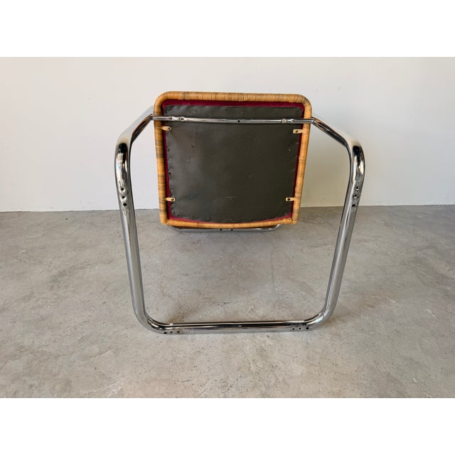 Mid Century Modern Harvey Probber Style Chrome & Cane Cantilever Arm Chairs For Sale - Image 17 of 17