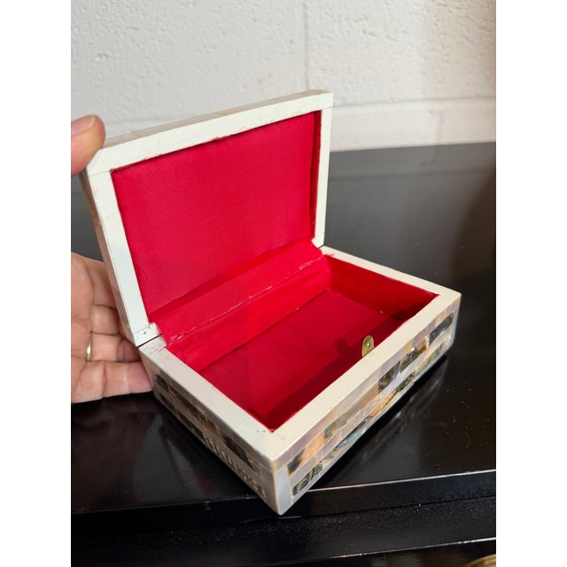 Vintage Hand Carved Mother of Pearl Box For Sale In Baltimore - Image 6 of 6