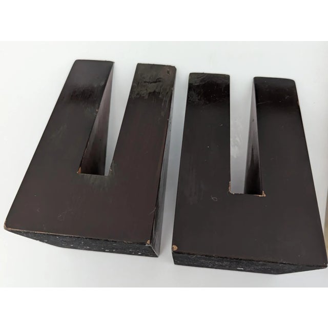 Tan 1980s Modernist Marble Sculpture on Stand Geometric For Sale - Image 8 of 11