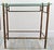 Mid-Century French Glass Top Faux Bamboo Wood and Brass Side Table Attributed to Maison Baguès For Sale In Miami - Image 6 of 18
