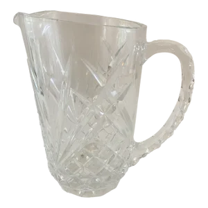Vintage 1990s French Cristal D'Arques Durand Cut Crystal Pitcher
