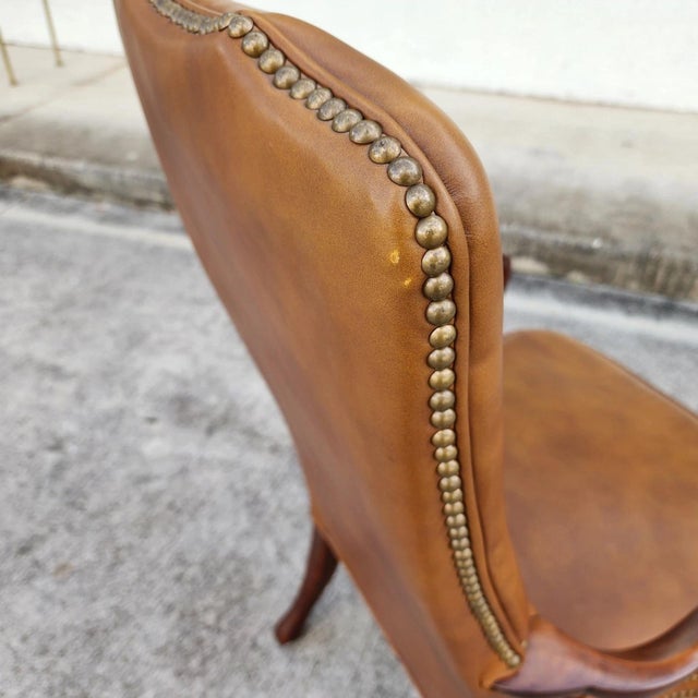 Vintage Guerin Leather Armchair by Leathercraft For Sale - Image 17 of 17