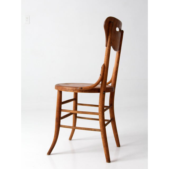 Antique Arts & Crafts Oak Side Chair For Sale - Image 12 of 17