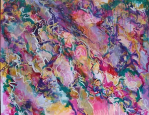 "Spellbound" Contemporary Original Abstract Painting by Lisa Finlayson
