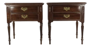Vintage Ethan Allen "Georgian Court" Two-Drawer Nightstands