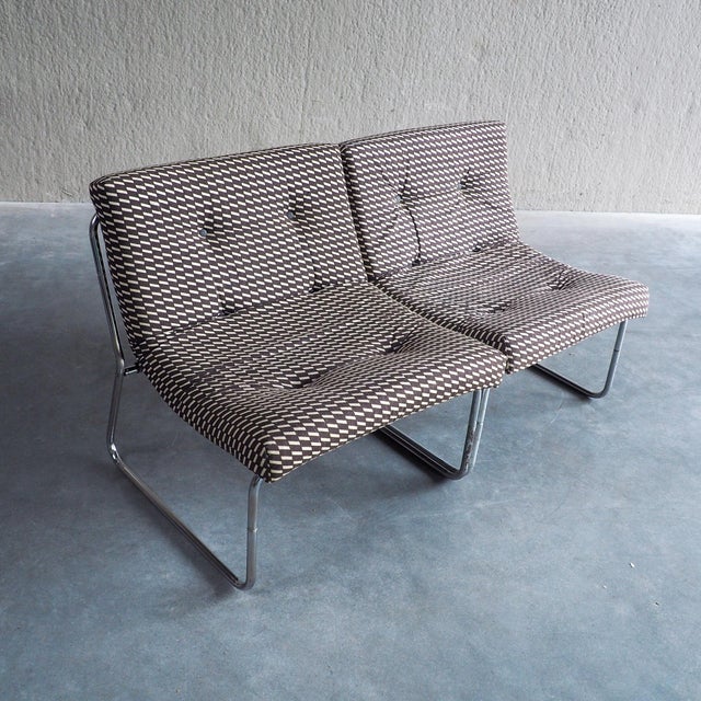 Metal Mid-Century Modern Modular Lounge Chairs, 1960s, Set of 2 For Sale - Image 7 of 16