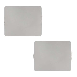 Charlotte Perriand 'Applique á Volet Pivotant' Wall Light in Natural Aluminum - a Pair For Sale