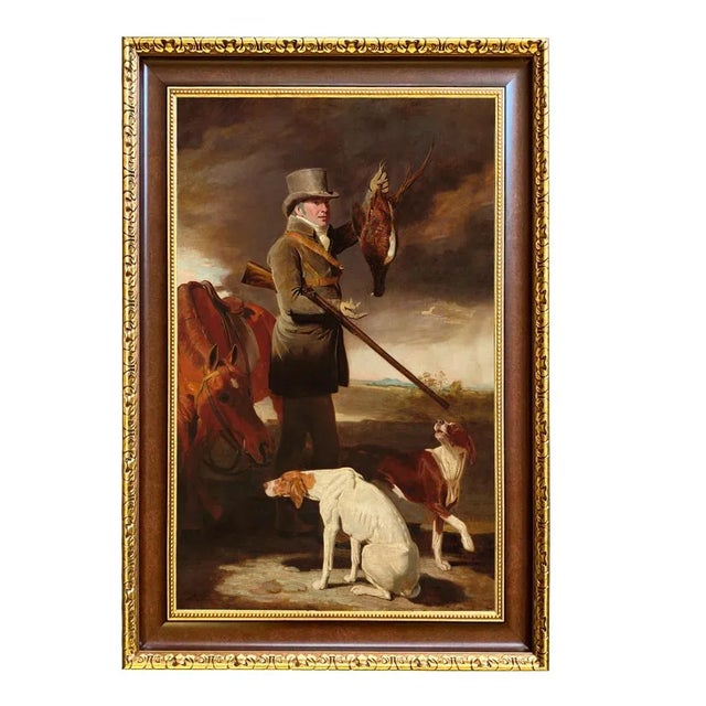 Not Yet Made - Made To Order "Celebrated Sportsman" Framed Print on Canvas in Brown and Antiqued Gold Frame- a 13" X 22" Framed to 19" X 29" For Sale - Image 5 of 5