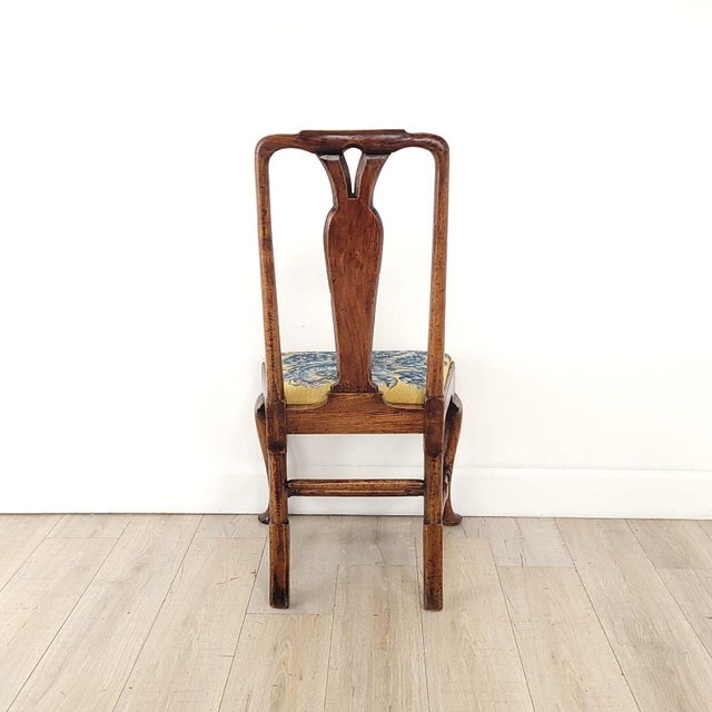 19th Century English Oak Provincial Queen Anne Chair, 19th Century or Earlier For Sale - Image 5 of 12