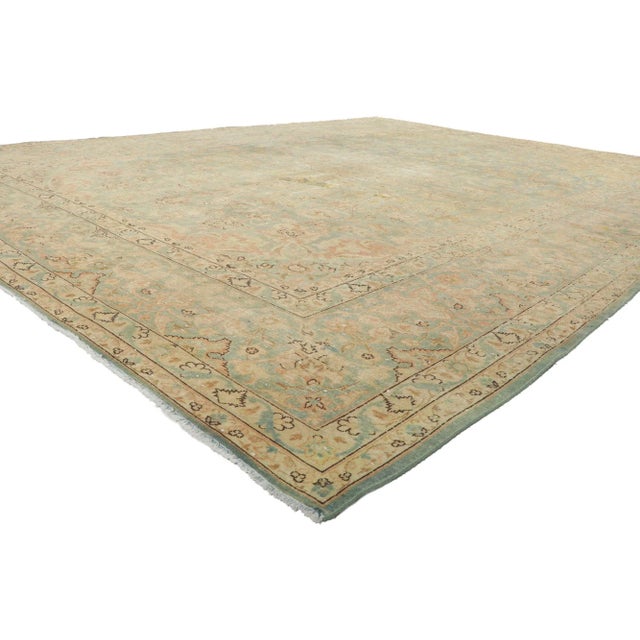 61006 Vintage Persian Kashan Rug, 10'05 x 13'08. With its timeless style, incredible detail and texutre, this hand knotted...