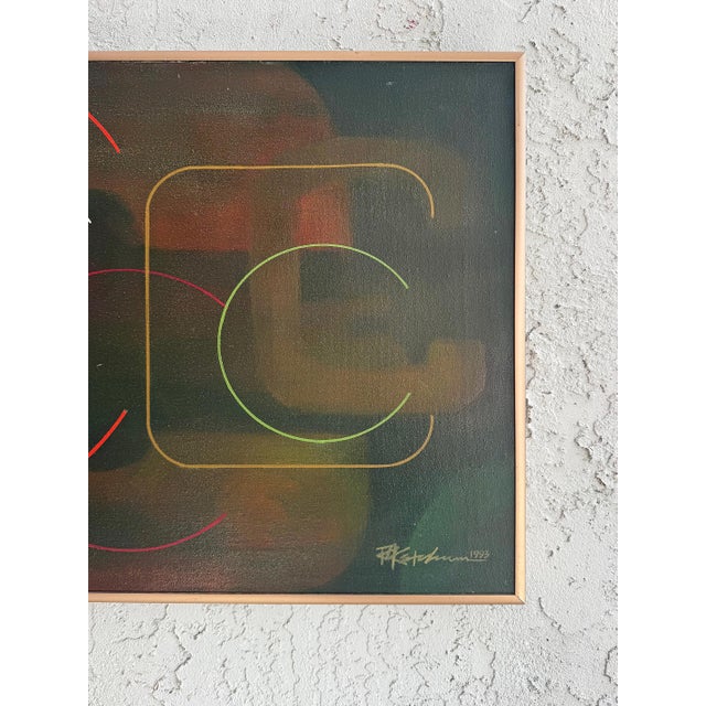 Modern 1993 "An Abstract C" Painting, Signed “Ketchem” Offered for sale is a 1993 abstract painting that is titled "An...