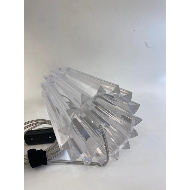 Transparent Acrylic Glass Lamp, Italy, 1960s For Sale - Image 3 of 6