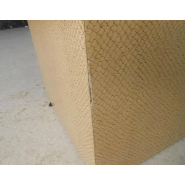 Mid-Century Modern Mid 20th Century Vintage Karl Springer Style End Table in Faux Skin Finish For Sale - Image 3 of 6