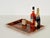 Rectangular Tortoiseshell Effect Acrylic Glass and Brass Serving Tray from Dior, Italy, 1970s For Sale - Image 4 of 13