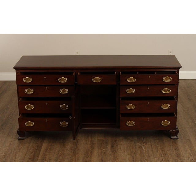 Late 20th Century Henredon Chippendale Style Cherry Long Dresser For Sale - Image 5 of 12
