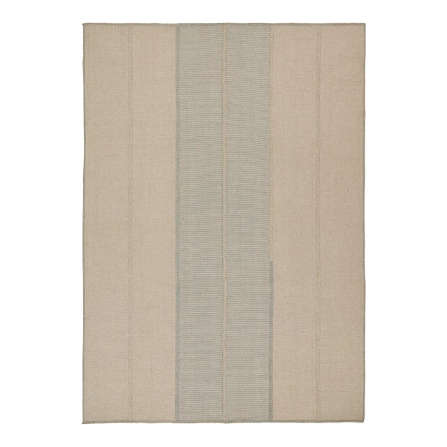 Rug & Kilim’s Contemporary Kilim in Blue & Beige For Sale