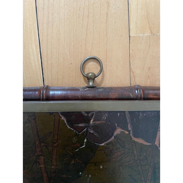 Wood Asian Style Trifold Mirror For Sale - Image 7 of 8