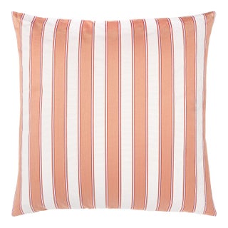 Scalamandre 22" x 22" Piano Stripe Pillow in Peach For Sale