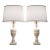 1940s Neoclassic Art Deco Empire Regency Modern Carrara Marble Urn Style Table Lamps For Sale