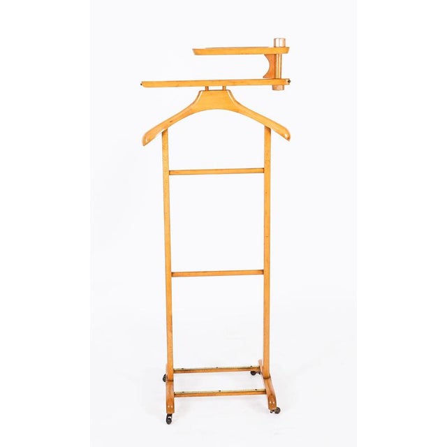 Brown Vintage Walnut Valet Clothes Stand, Late 20th Century For Sale - Image 8 of 9