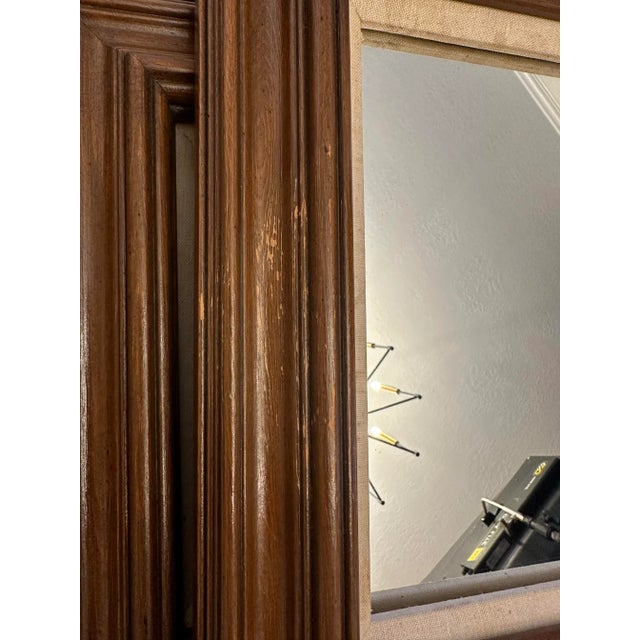 Brown Vintage Mid Century Solid Wood Walnut Finish Mirrors- Set of 4 For Sale - Image 8 of 9