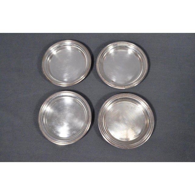 Late 19th Century Mid-19th Century C. Balaine Paris French Silver-Plated Wine Bottle Coasters - Set of Four For Sale - Image 5 of 7