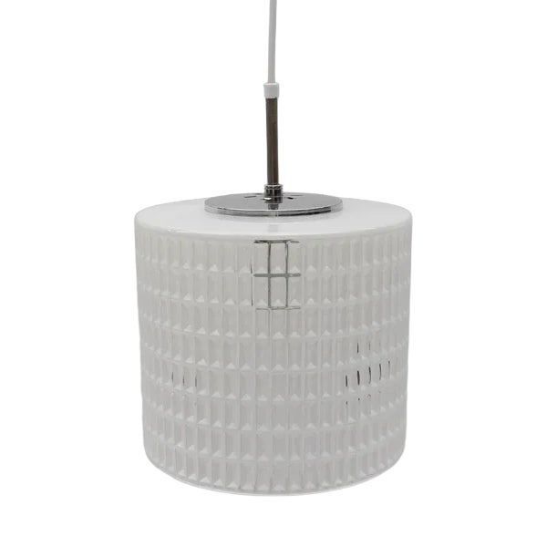 White Clear Suspension Lamp from Limburg, 1960s For Sale