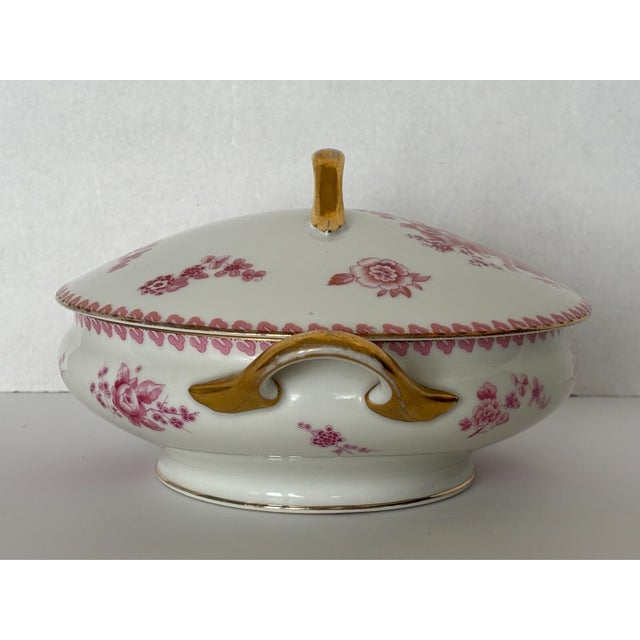 Mid-Century Modern Vintage Mid-Century Modern Limoges France Superieur Royal Red Soup Tureen For Sale - Image 3 of 7