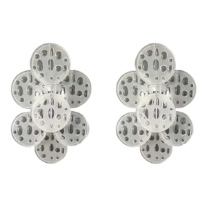 1960s Frosted DIsc Sconces, a Pair