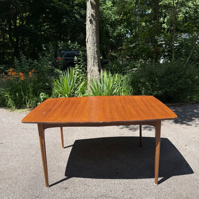 Mid-Century Modern Mid Century Attributed to Kent Coffey Perspecta Dining Set With 6 Chairs and Leaf For Sale - Image 3 of 12